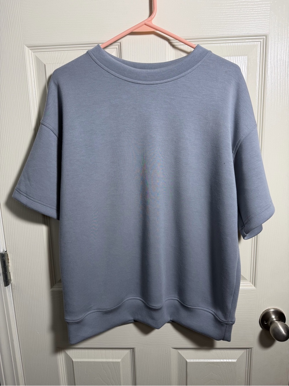 NWOT Women’s Rae Mode Modal Scuba Mock Neck Short Sleeve Top, size Small